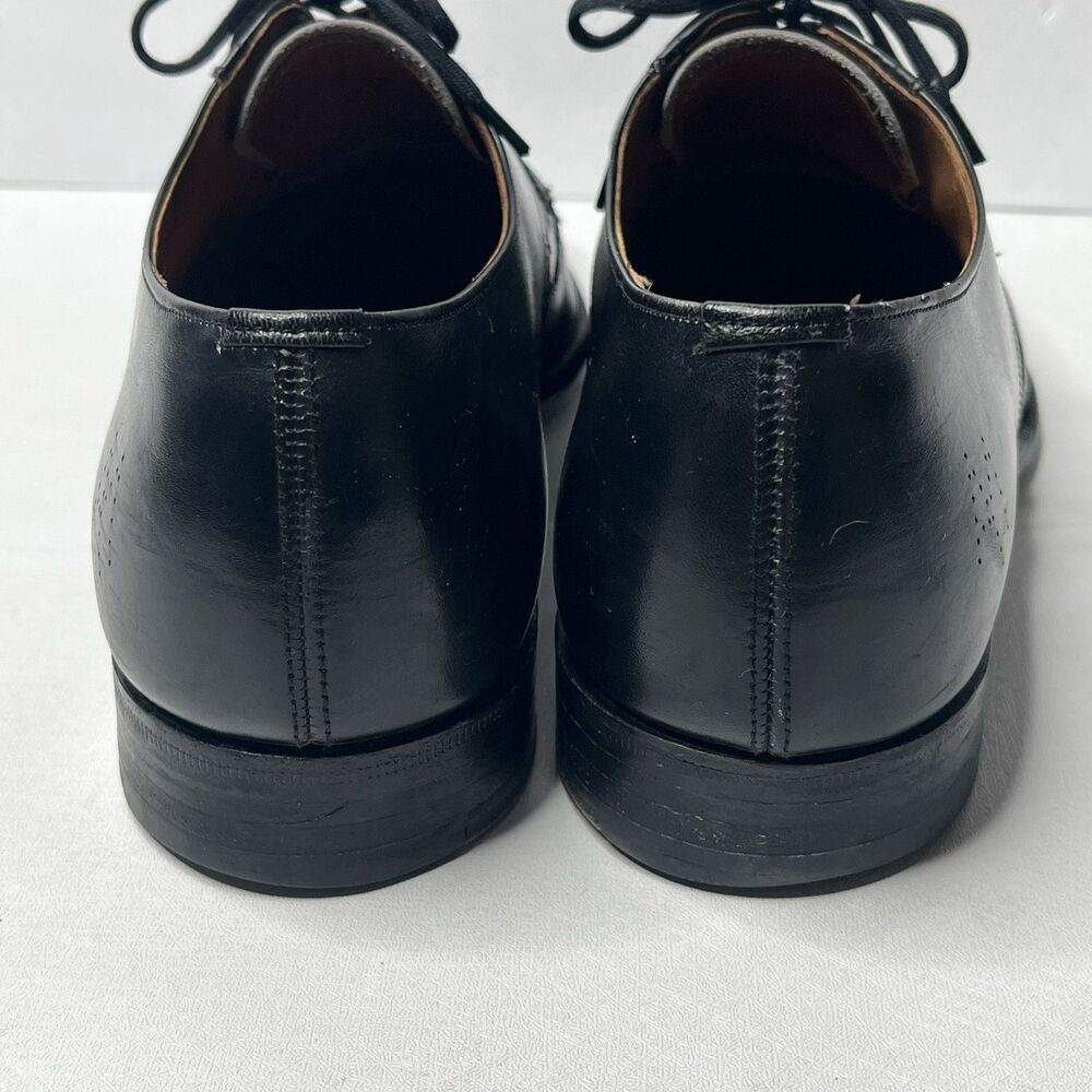 Alan Mcafee Black Leather Oxfords Wingtip Dress Shoes Mens Size UK 9.5E US 10.5E - Picture 7 of 15